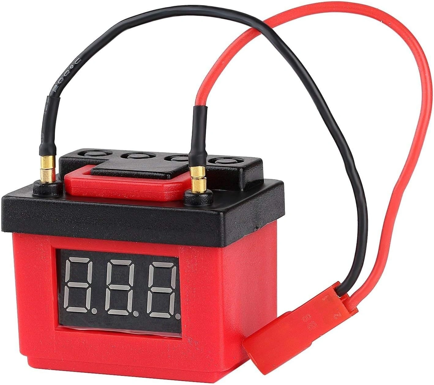 Ready-to-Assemble RC Car Battery Box - Sleek Black & Red Design!